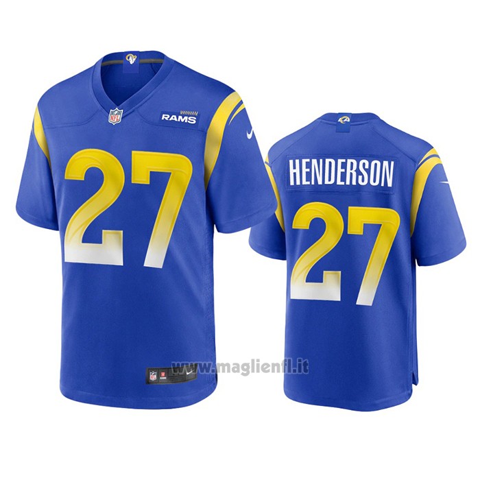 Maglia NFL Game Los Angeles Rams Darrell Henderson 2020 Blu